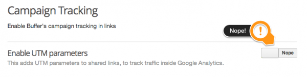 buffer campaign tracking nope